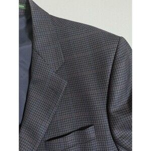 Lauren Ralph Lauren Blazer Jacket Mens 42L Gray Houndstooth Windowpane EUC